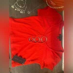Faded rose, red shirt, size Medium (M)